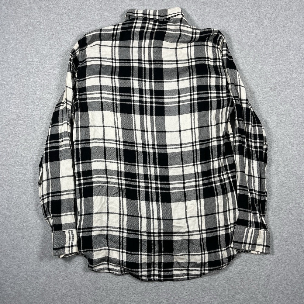 Polo Ralph Lauren Shirt Mens XL Black 100% Viscoe Rayon Button Up Plaid Long Sle - Picture 6 of 9